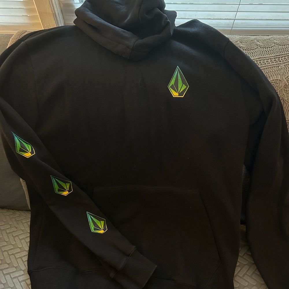 Volcom Black Hoodie with Logo